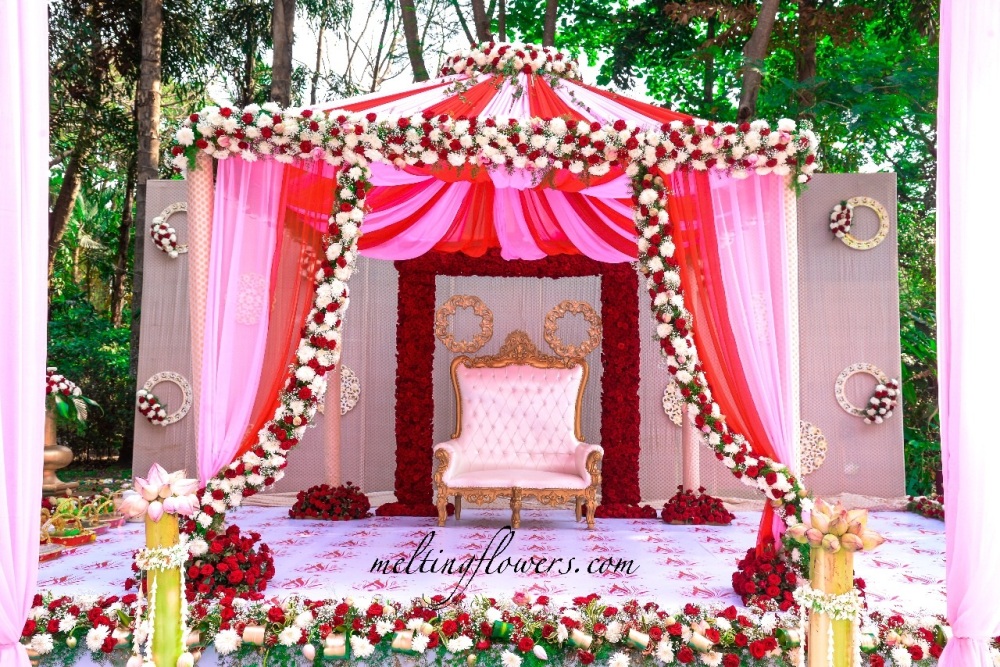 Wedding Backdrop Decoration At The Taj West End Hotel Bangalore