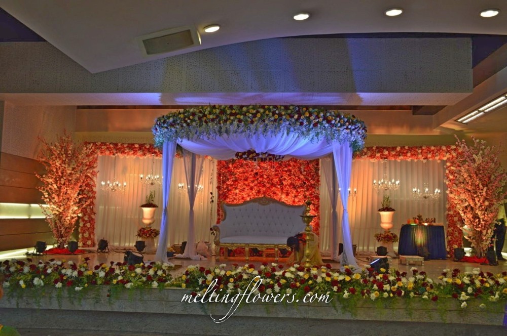 Reception Stage Decoration At MLR Convention Centres Bangalore